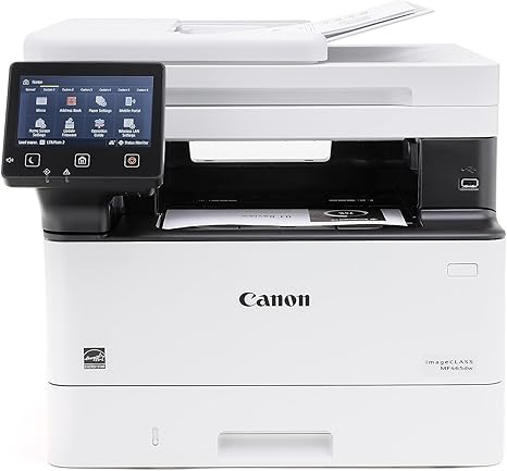 Canon imageCLASS MF465dw - Monochrome, Duplex Wireless Laser Printer, All-in-One with Scanner, Copier, Fax, Home or Office, Auto Document Feeder, Mobile Ready, 42 PPM, White